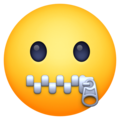 emoji закрыт рот